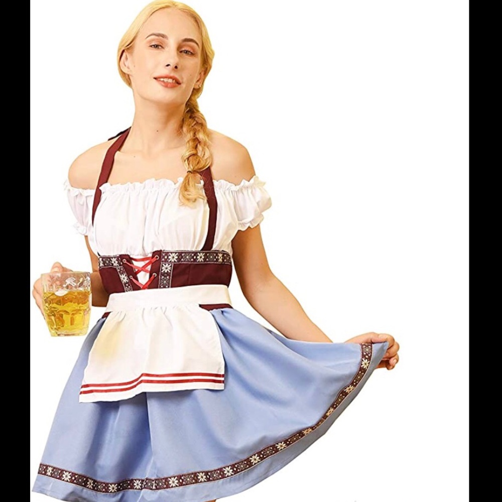 Oktoberfest Beer Girl Maid Costume Plus 2/3X NWOT